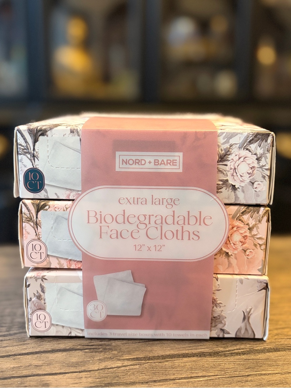 Extra Large Biodegradable Face Cloths - 3 individual boxes